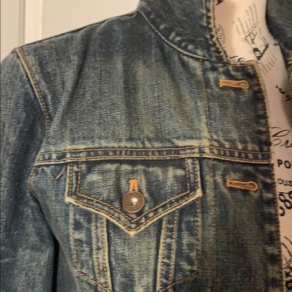 GAP DARK WASH JEAN JACKET - Picture 6 of 11